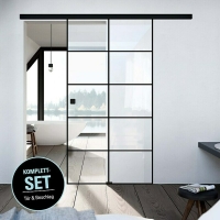 Bauhaus  Diamond Doors Black Edition Schiebetür-Komplettset Loft