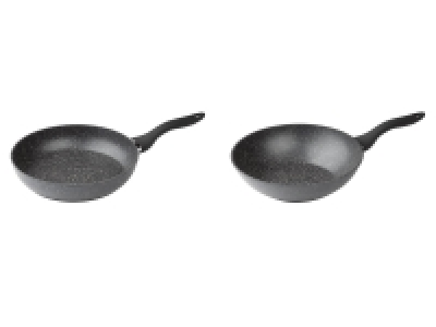 ERNESTO® Aluminium Pfanne / Wok, Granitoptik, Ø 28