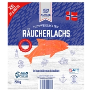 Aldi Süd  ALMARE Norwegischer Räucherlachs 220 g