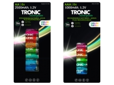 TRONIC® Ni-MH-Akkus »Ready 2 Use Color«, 8 Stück