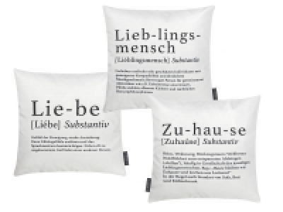 MAGMA Dekokissen »Wordart«, 40 x 40 cm, dekorativ, kuschelig, modern 9.99 €