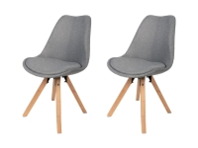 LIVARNO home Stuhl 2er Set, aus Stoff gepolstert, im Skandi Design