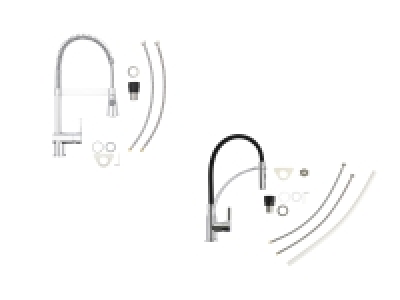 Lidl Livarno Home LIVARNO home Küchenarmatur mit Spiralfeder / Gummischlauch