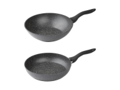 ERNESTO® Aluminium-Pfanne / -Wok, 28 cm, in Granitoptik