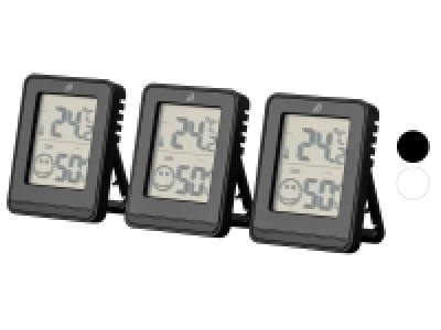 AURIOL&reg; Thermo- und Hygrometer, 3 St&uuml;ck, mit Standvorrichtung