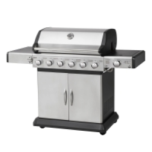 Netto  El Fuego Deluxe Edelstahl-Gasgrill mit LED-Reglern inkl. Abdeckhaube