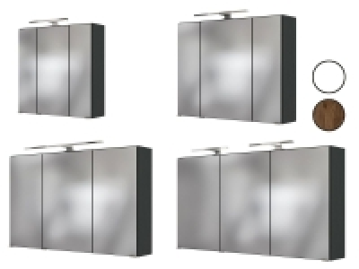 HELD Spiegelschrank »Faro«, mit 2 Spiegeltüren, LED-Aufbauleuchte