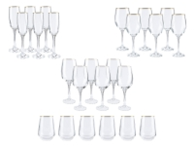 Lidl Ernesto® ERNESTO® Glas Set, 6-teilig, mit Goldrand