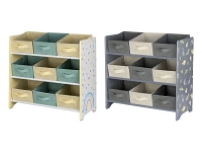 LIVARNO home Kinder Aufbewahrungsregal, mit 9 Textilboxen