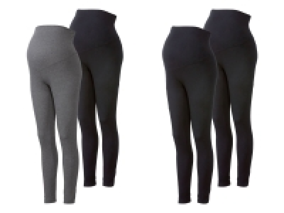 Lidl Esmara® esmara® Damen Umstandsleggings, 2 Stück, extrahoch geschnitten