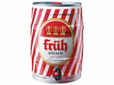 Früh Kölsch 5 Liter Bierfass mit Zapfhahn, Pfandfrei 4,8% Vol