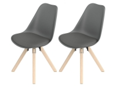 LIVARNO home Skandi Stuhl, 2er Set, hellgrau