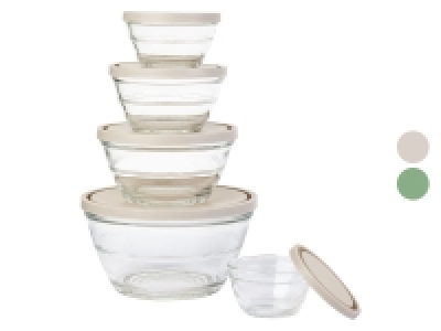 ERNESTO® Glasschüssel-Set, 5 Stück, ineinander stapelbar