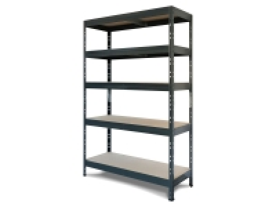 Lidl Ar Shelving AR SHELVING Rivet Steckregal mit 5 Böden, 180x120x50, Grau