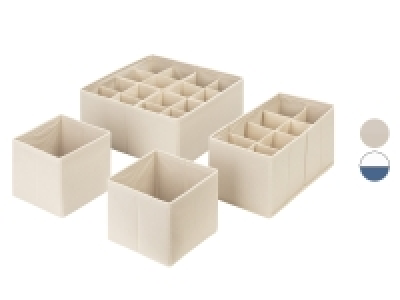 LIVARNO home Aufbewahrungsbox 4er, zusammenfaltbar