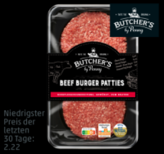 BUTCHERS Beef Burger Patties 2.22 €