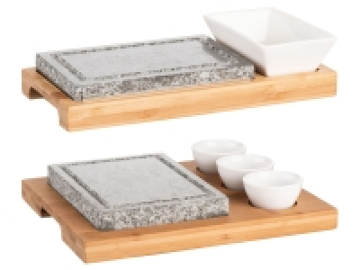 Lidl MÄser MÄSER Heißer Stein Set, mit Bambus-Servierplatte