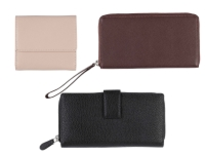esmara® Damen Leder-Geldbörse mit vielen Steckfächern