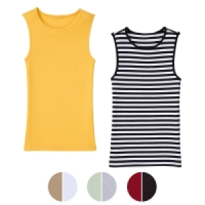 UP2FASHION Damen Ripptops, 2er-Set