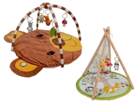 Lidl Lupilu® lupilu® Baby-Activity Tipi / Decke, mit bunten Plüsch-Anhängern