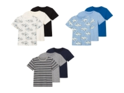 lupilu® Kleinkinder T-Shirts, 3 Stück, mit Baumwolle