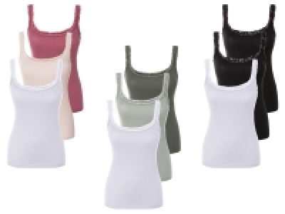 Lidl Esmara® esmara® Damen Tops, 3 Stück, mit Spitze