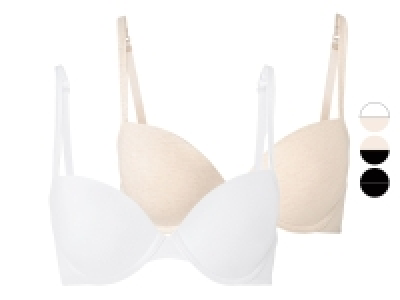 Lidl Esmara® esmara® Damen Bügel BH, 2 Stück, mit verstellbaren Trägern