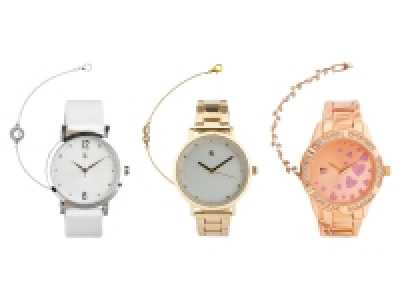 AURIOL® Damen Armbanduhr-Schmuckset, 2-teilig, mit Armband