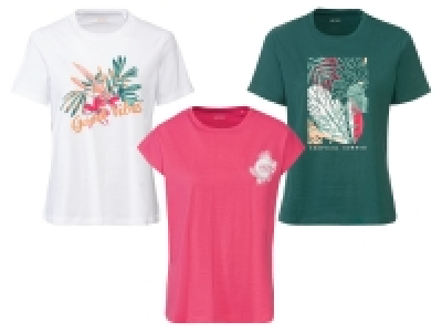 esmara® Damen T-Shirt, aus reiner Baumwolle