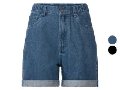 esmara® Damen Jeansshorts, mit Krempeloptik am Beinabschluss