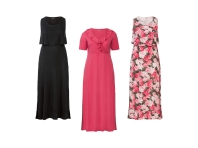 Lidl Esmara® esmara® Damen Maxikleid mit langen Seitenschlitzen