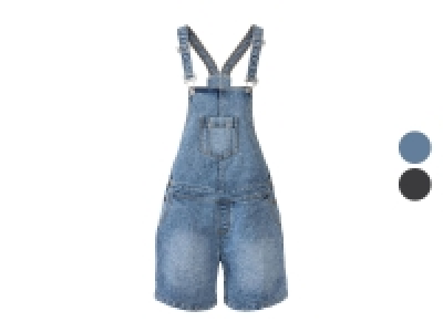 esmara® Damen Jeans Latzshorts, mit aufgesetzter Brusttasche