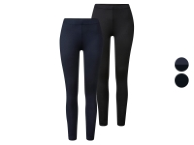 esmara® Damen Leggings, 2 Stück, mit bequemem Gummizugbund
