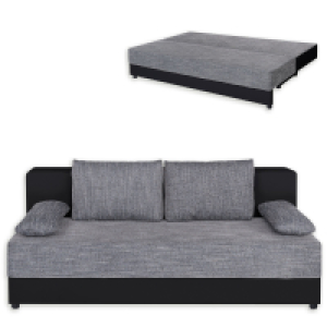 Boxspringsofa - grau-schwarz - Dauerschläfer