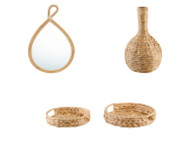 LIVARNO home Dekoration aus Wasserhyazinthe und Rattan