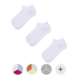 UP2FASHION BASICS Damen und Herren Sommer-Sneaker-Socken, 3er-Pack