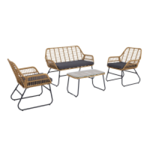 Roller  Gartenlounge-Set - holzfarben-grau - 4-teilig 