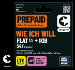 Penny  CONGSTAR Prepaid wie ich will Tarif
