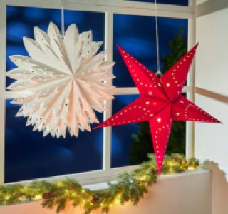 15er-LED-Schneeflocke oder 10er-LED-Weihnachtsstern