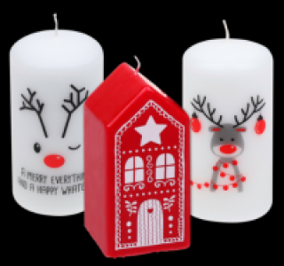 Kerze HAPPY CHRISTMAS