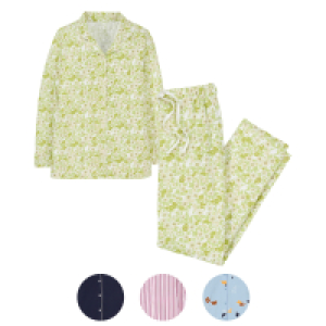 UP2FASHION WOMEN Damen Pyjama mit Knopfleiste
