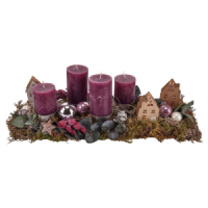 Aldi Süd  GARDENLINE Adventsgesteck Village