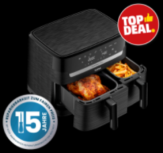 Penny  TEFAL Doppelkammer-Heißluftfritteuse DUAL EASY FRY EY901N