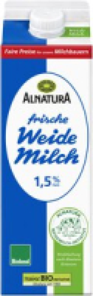 Frische Weidemilch 1,5 % Fett 1.49 €