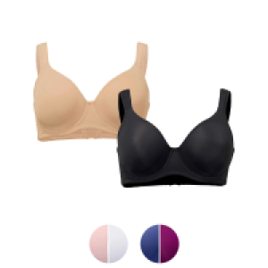 Aldi Süd  UP2FASHION PLUS SIZE Damen Basic-BHs, 2er-Set