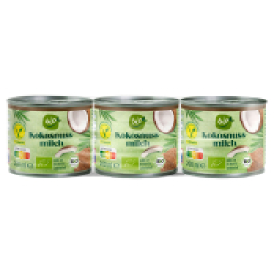 Aldi Süd  GUT BIO Bio Kokosmilch Multipack 200 ml, 12 - 14 % Fett