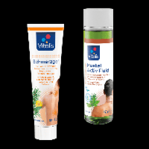 Aldi Nord Vitalis VITALIS Schmerzgel / Wärme-Pflege-Balsam / Muskel-Aktiv-Fluid
