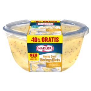 Aldi Süd  NADLER Heringsfilets 440 g, Honig-Senf Sauce