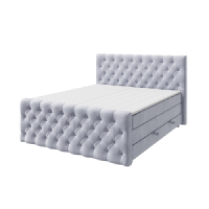 Boxspringbett - silber - H3 - verschiedene Größen