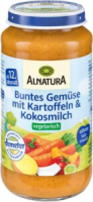 Buntes Gemüse mit Kartoffeln und Kokosmilch 1.59 €